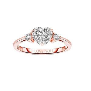 GENEVIVE 18K Rose Gold Vermeil Ring